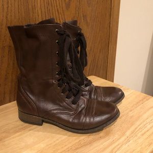 Mossimo Supply Co Moto Military Short Boot Lace up